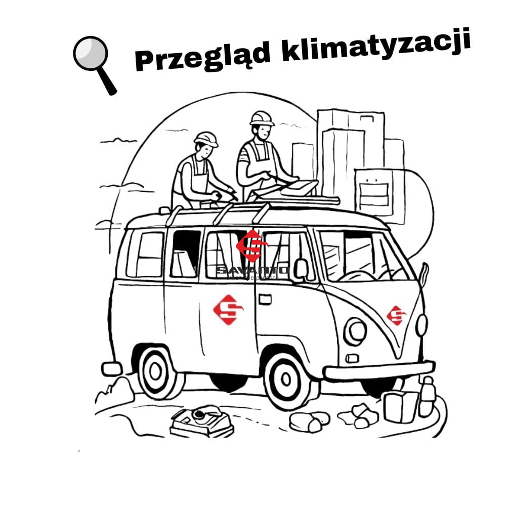 Przegląd klimatyzacji w kamperze lub przyczepie kempingowej.